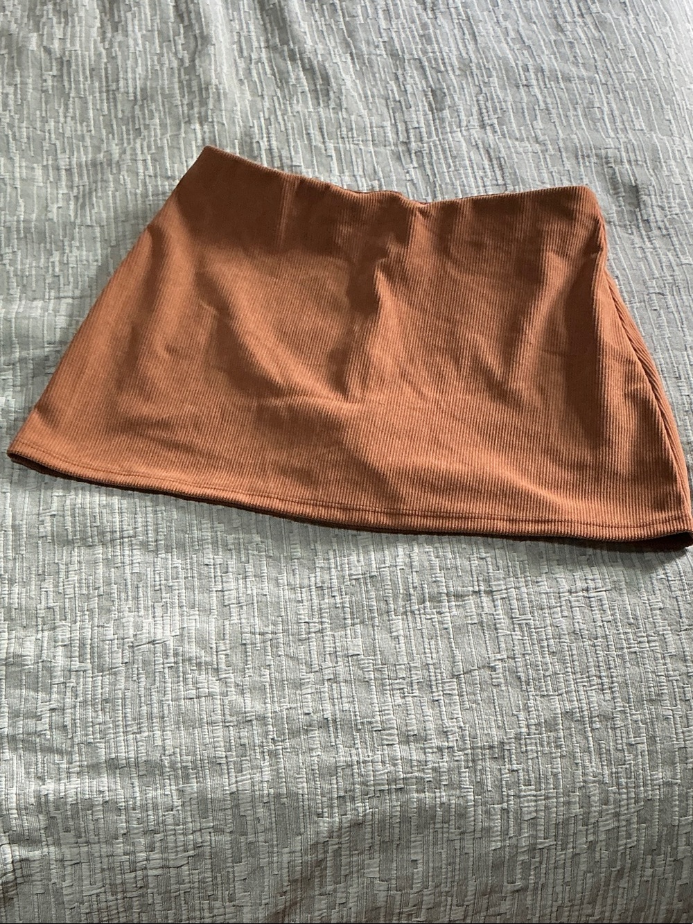 Altar'd State Ribbed Mini Skirt in Terracotta